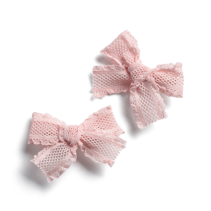 latdc005-Mae lattice lace double clip set ballet slipper