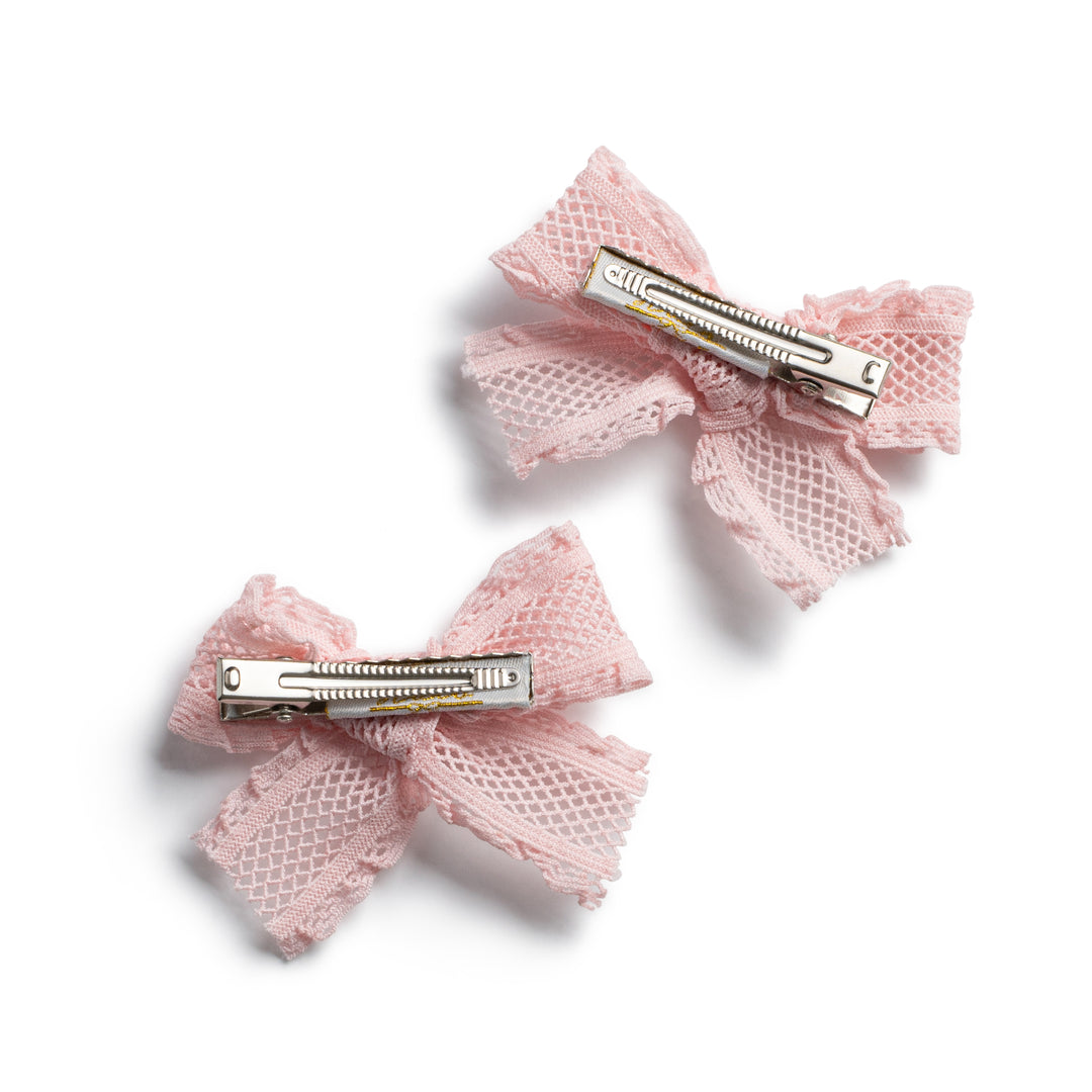 latdc005-Mae lattice lace double clip set ballet slipper