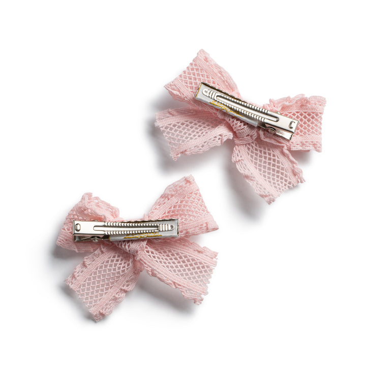 latdc005-Mae lattice lace double clip set ballet slipper