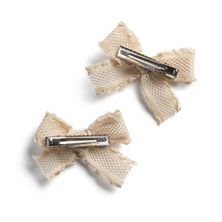 latdc006-Mae lattice lace double clip set sand