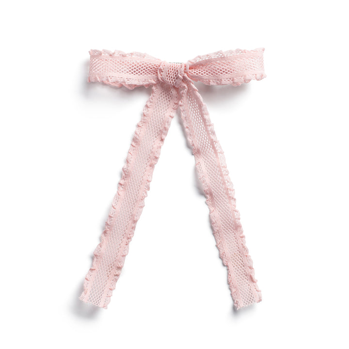 latl005-Mae lattice lace long tail clip ballet slipper