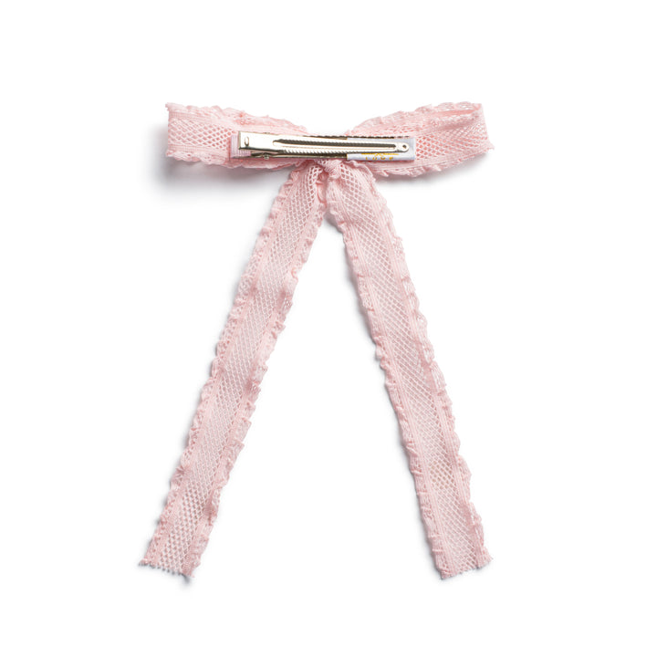 latl005-Mae lattice lace long tail clip ballet slipper