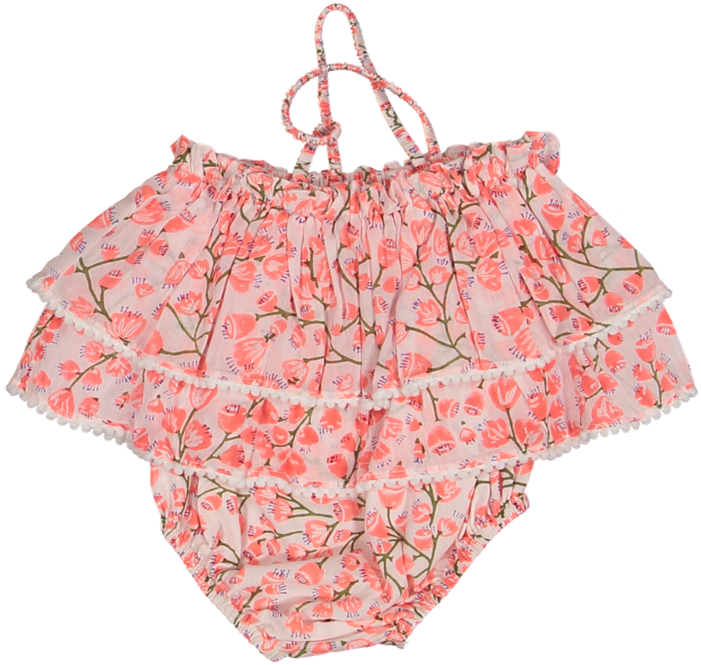 MIRIAM ROMPER-FUCHSIA BELLFLOWER