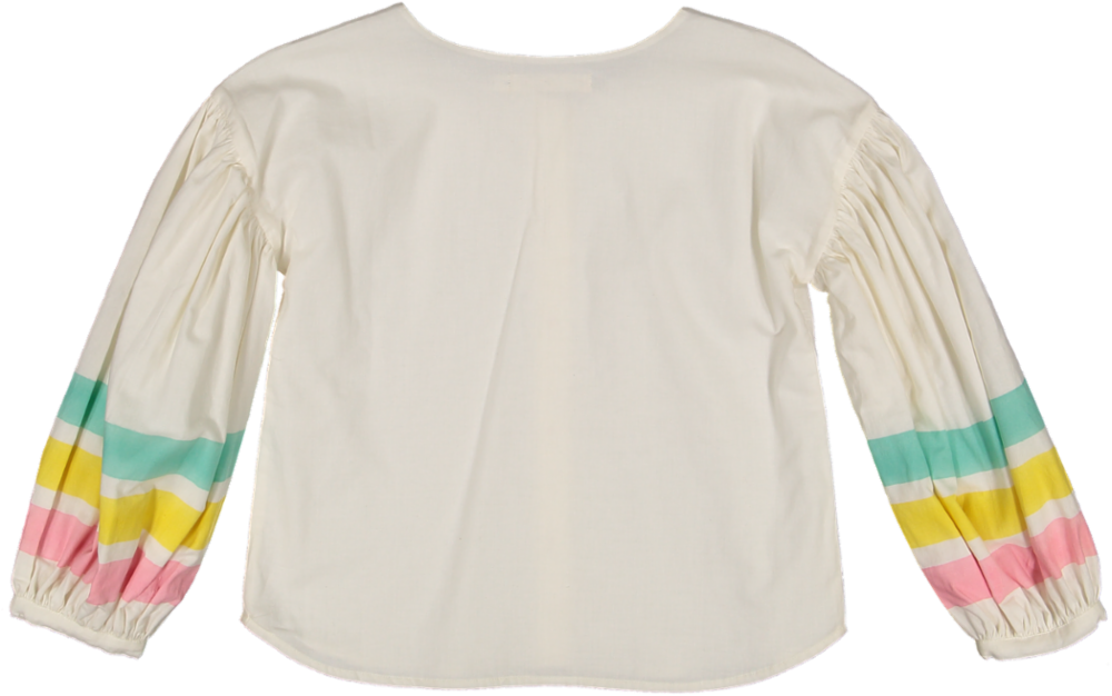 SAGE TOP-STRIPE