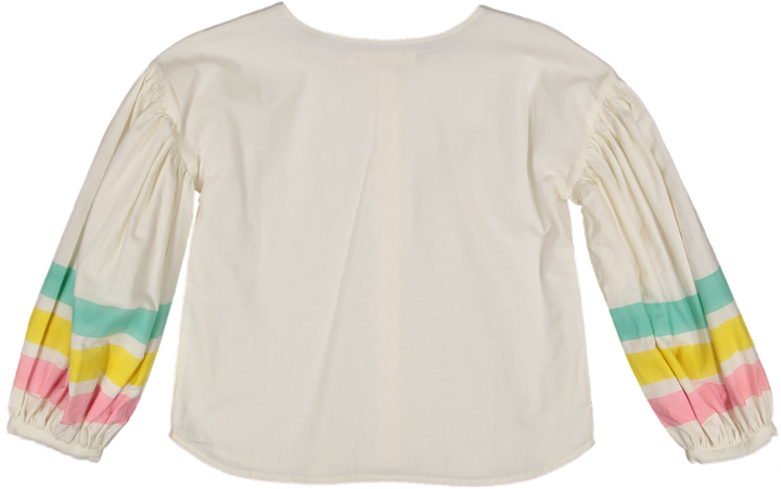 SAGE TOP-STRIPE