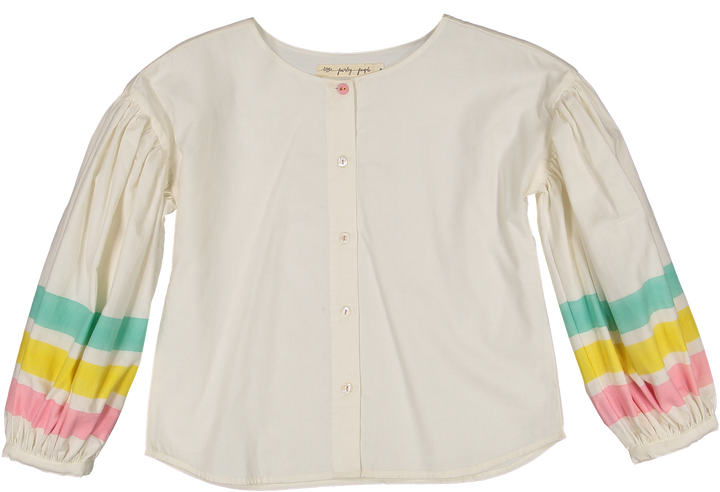 SAGE TOP-STRIPE