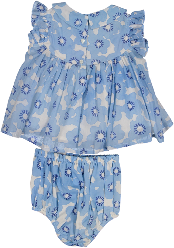 SOPHIA BABY SET-BLUE DAISIES