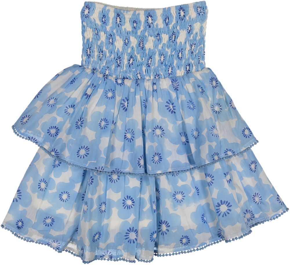 STELLA SKIRT-BLUE DAISIES