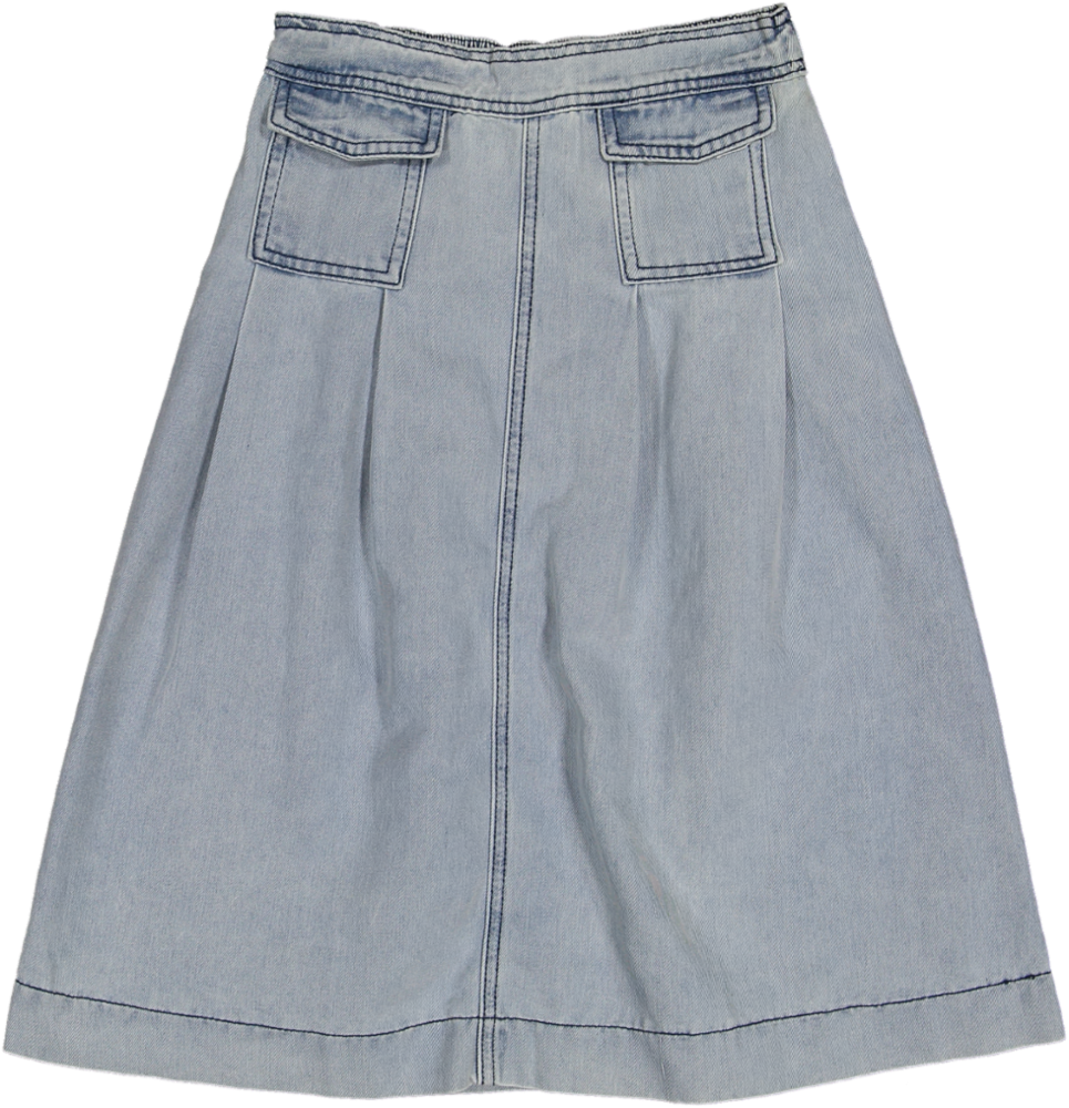 GS5076-SKIRT-Light Blue Denim