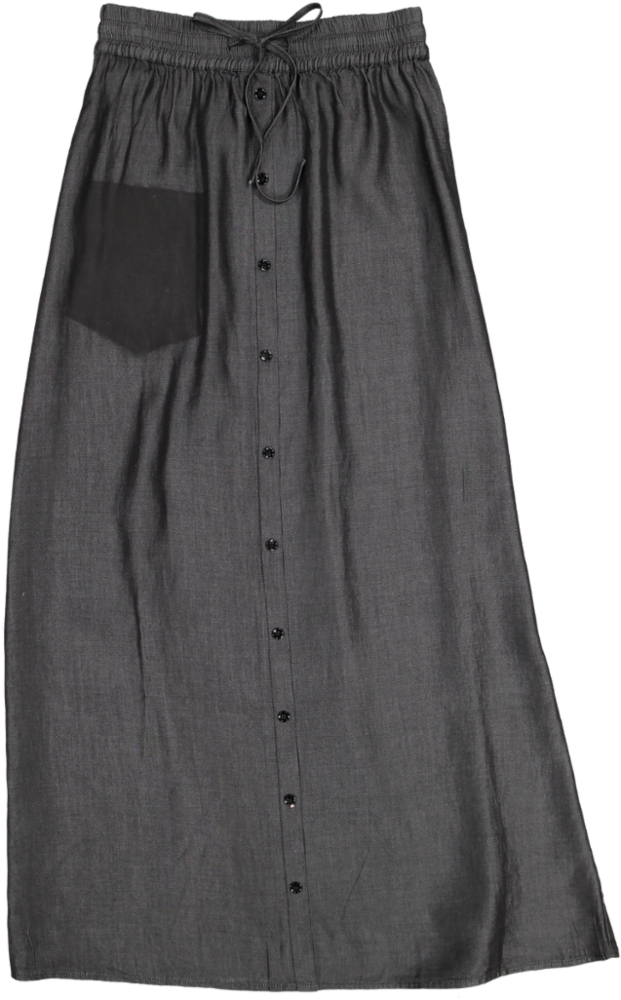 TS5033S-BLACK DENIM SKIRT