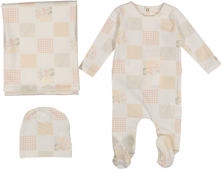 Patchwork blanket Set-Pink