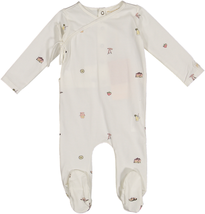 Picnic Footie-White/Red