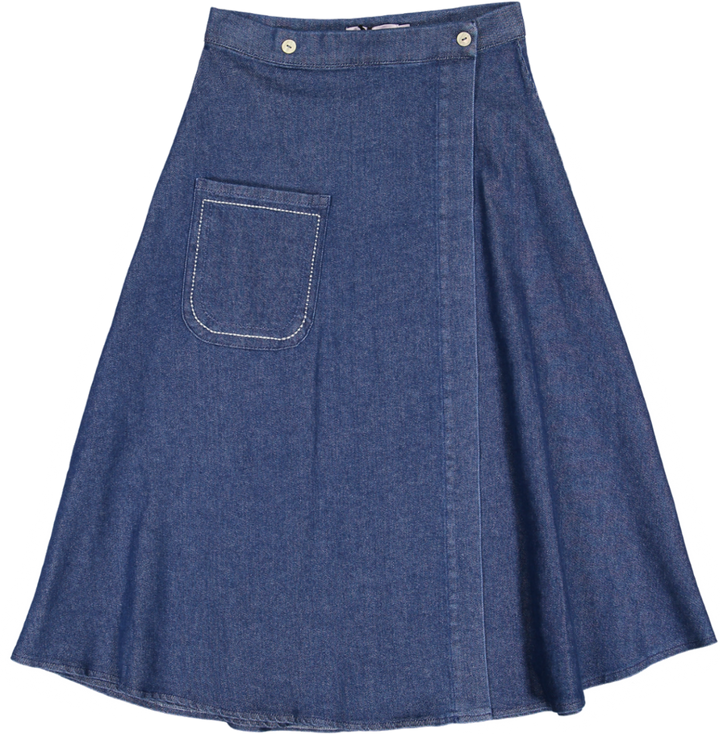 RAYOL SKIRT-20-Dark Denim