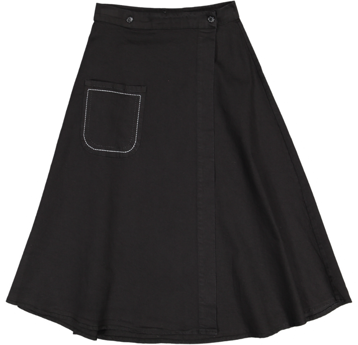 RAYOL SKIRT-20-Black Denim