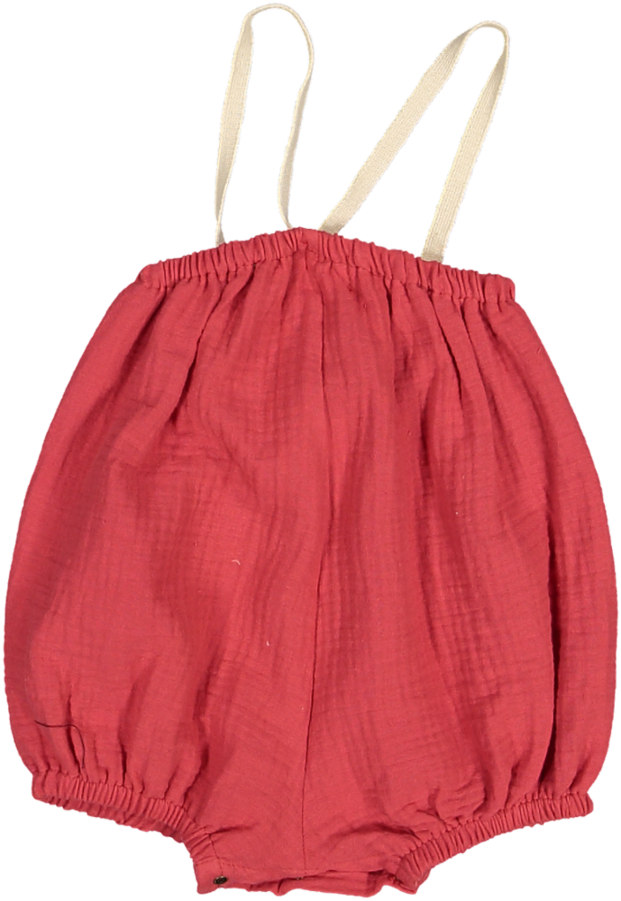4034-BABY ONE PIECE BURBUJA MUSELINA-Red