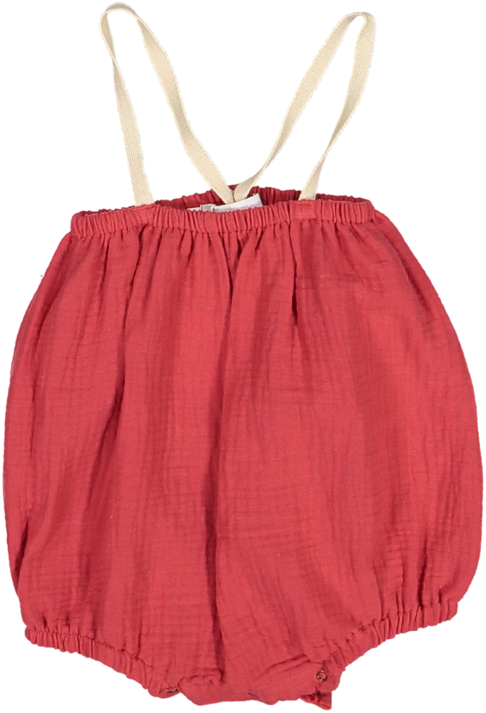 4034-BABY ONE PIECE BURBUJA MUSELINA-Red