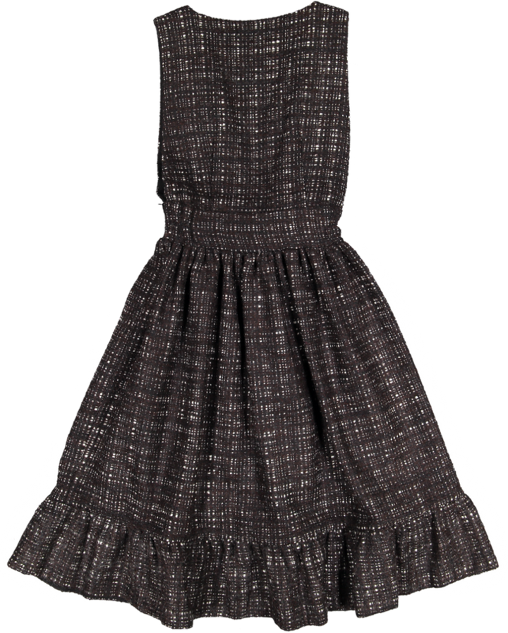 BETTYLOOP DRESS-Brown Tweed